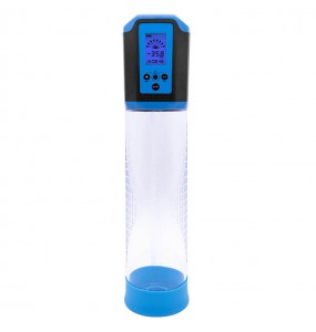 LCD Electric Vacuum Penis Pump (Chargeable - Blue)